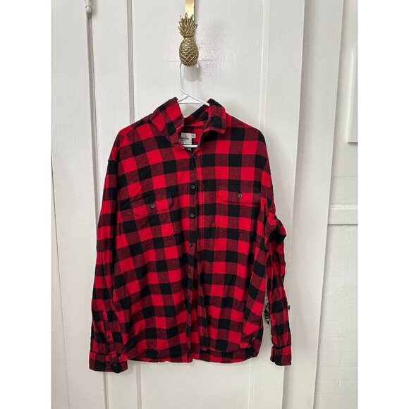 Goodfellow men’s size 2X – large, red and black plaid shirt - Picture 1 of 8